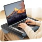 RIWUCT Lap Desk for Laptop up to 15.6", Portable Lap Table Tray with Pillow Cushion & Wrist Rest, Buit-in Tablet/Phone Slot, Tablet/Drawing Board/Laptop Stand for Home Office/Couch/Bed