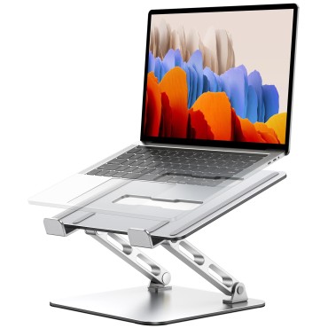 RIWUCT Ergonomic Laptop Stand for Desk, Dual-Bar Support & Height Adjustable Laptop Riser Holder, Ventilated & Portable Computer Notebook Stand, Compatible with MacBook Air Pro/Dell/HP (10"-16")